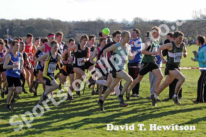 Soon after the start of the 2013 BUCS Cross Country Championships.